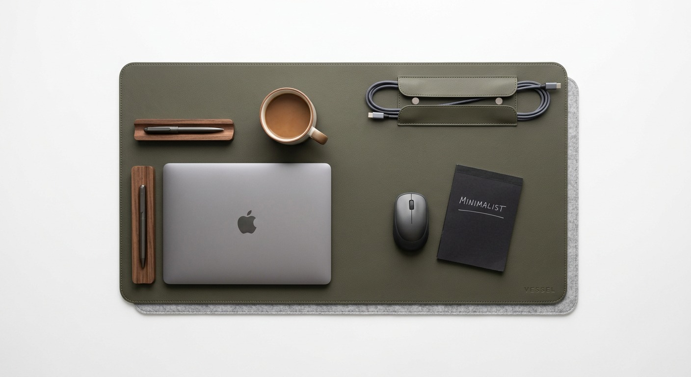 Desk Pad Minimalista Reversible Vendari Slate